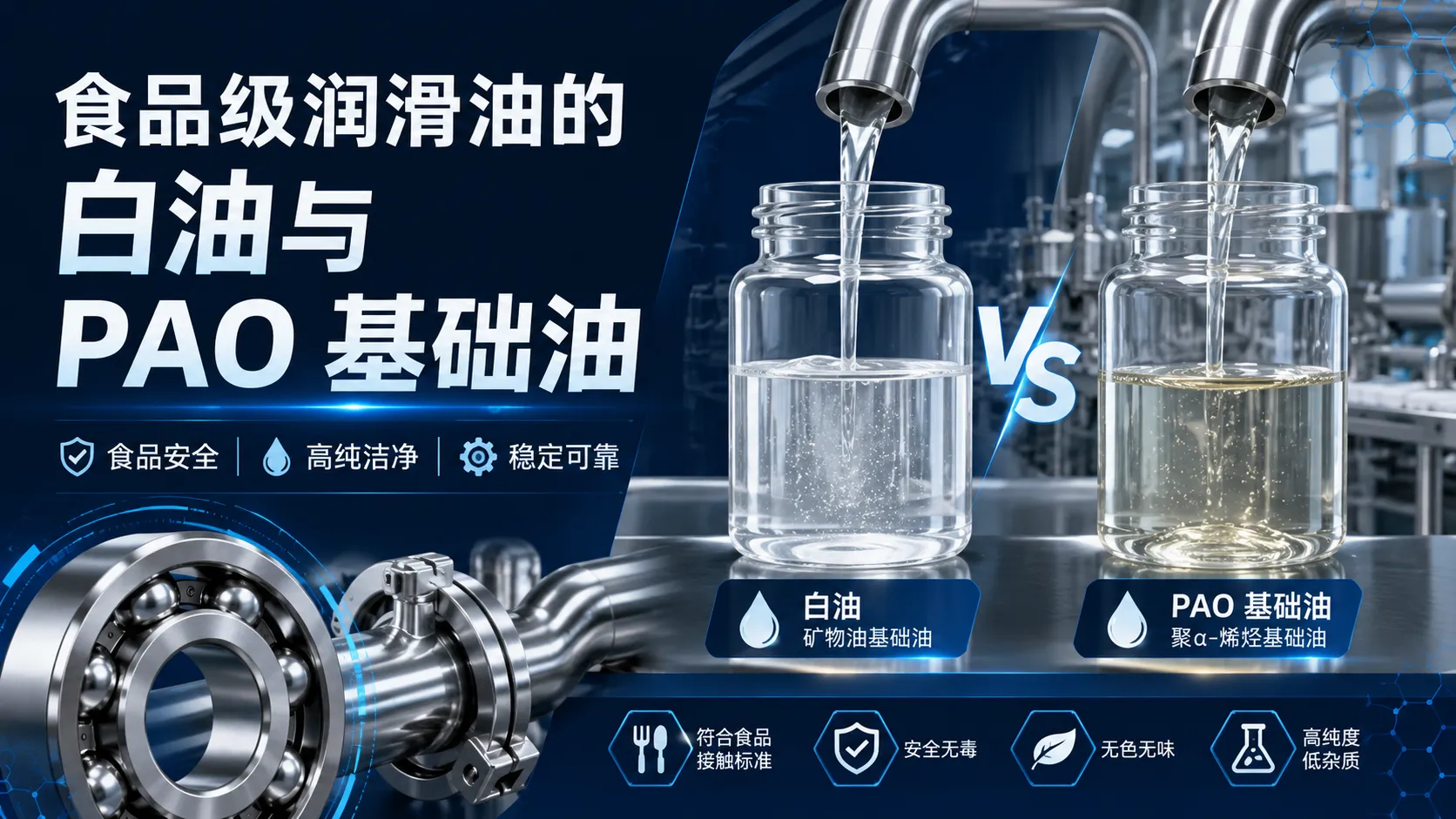 食品级润滑油的白油与 PAO 基础油