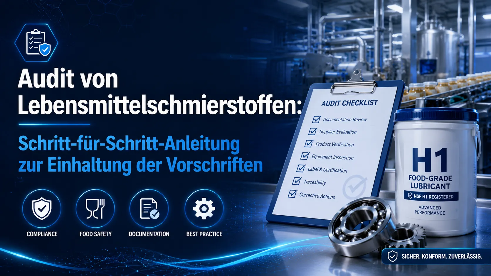Audit von Lebensmittelschmierstoffen: Schritt-für-Schritt-Anleitung zur Einhaltung der Vorschriften