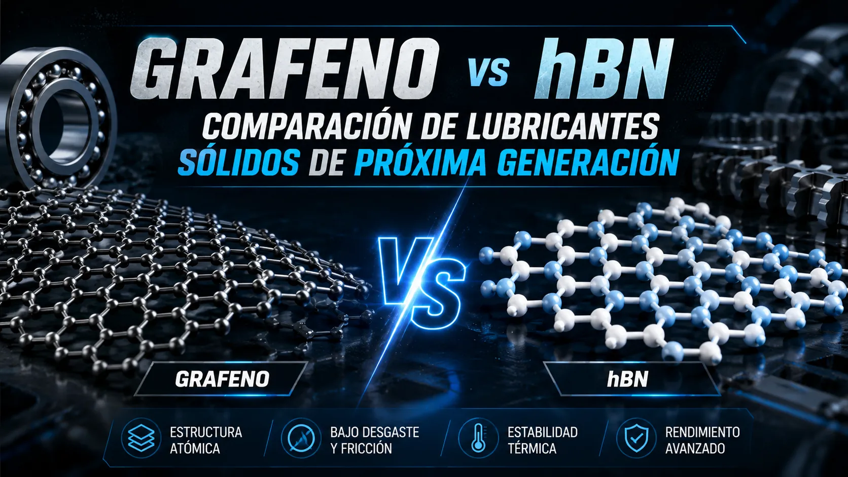 Grafeno vs hBN: comparación de lubricantes sólidos de próxima generación