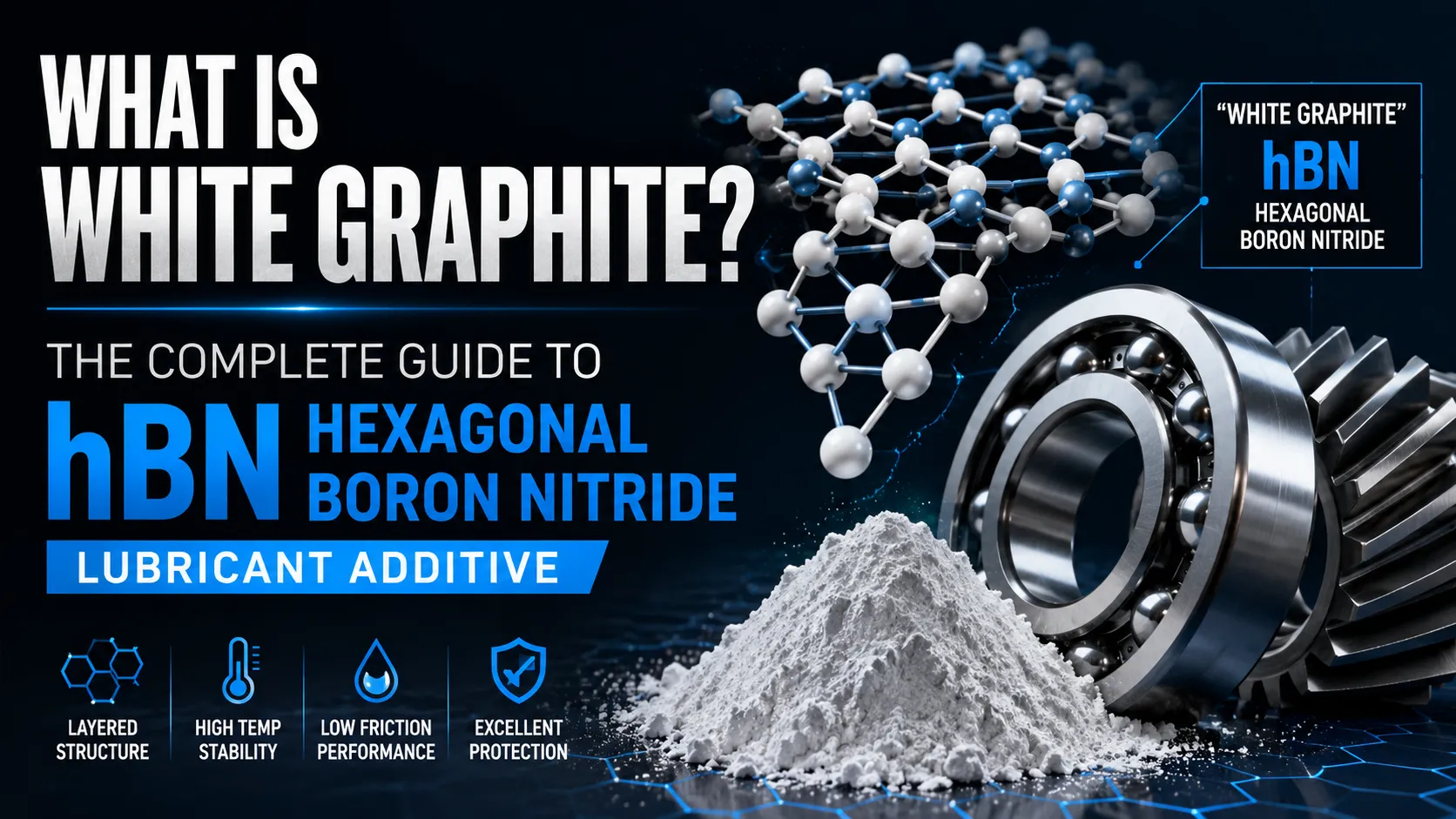 What Is White Graphite? The Complete Guide to hBN Hexagonal Boron Nitride Lubricant Additive