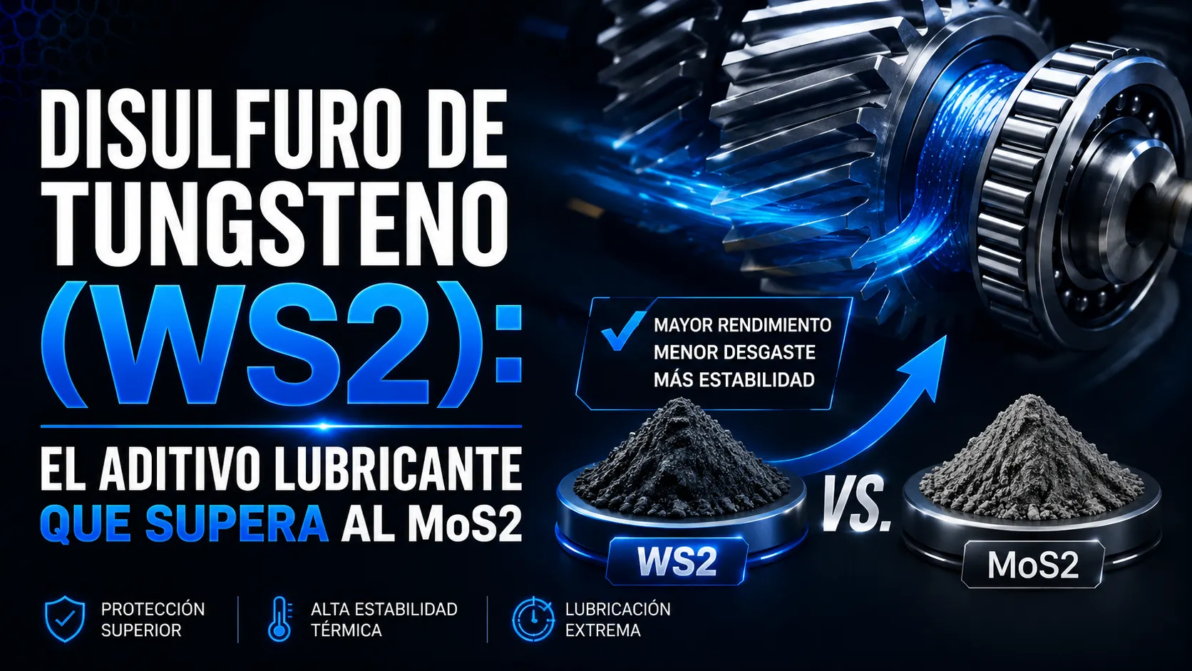 Disulfuro de Tungsteno (WS2): El Aditivo Lubricante que Supera al MoS2