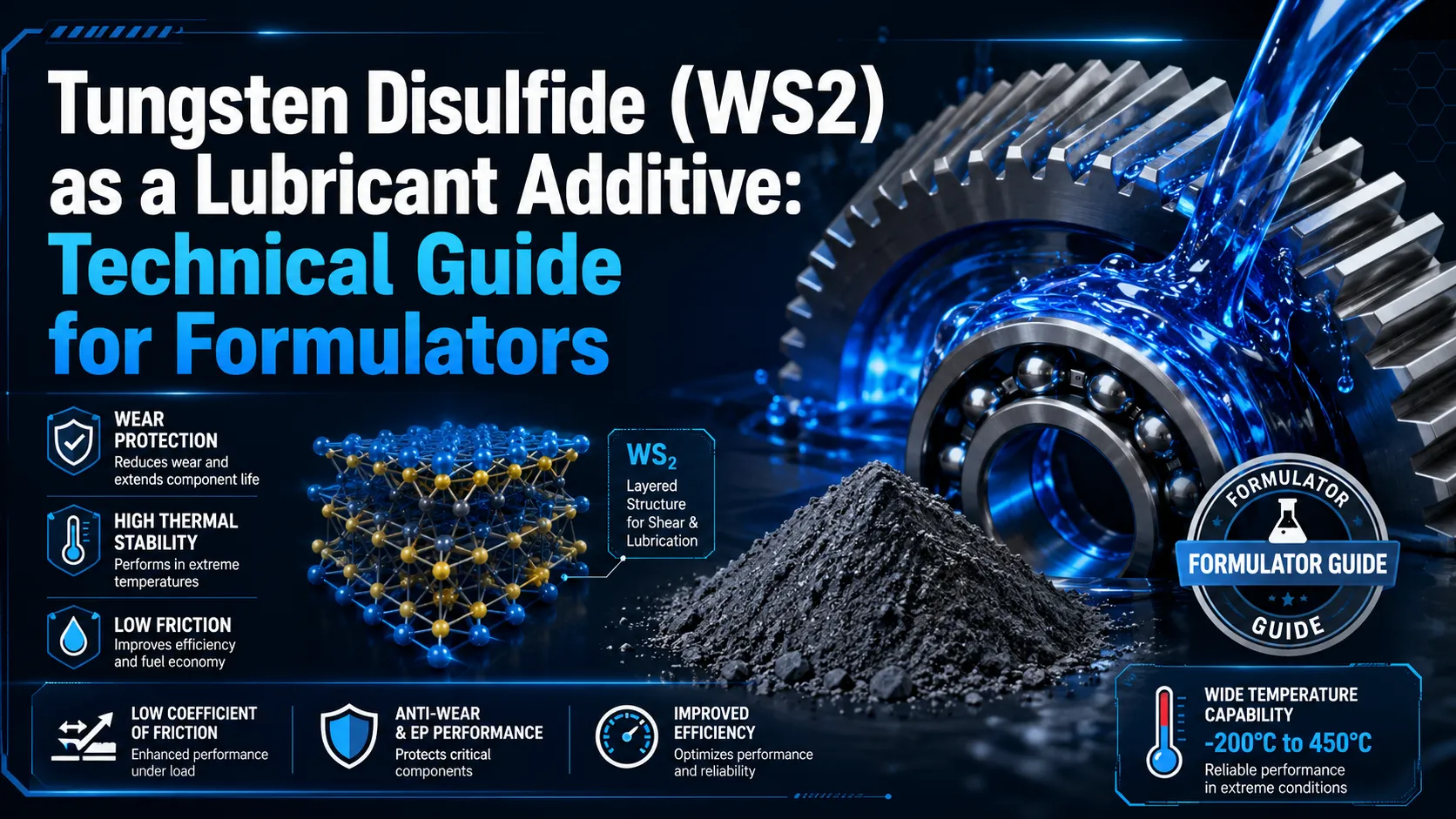 Tungsten Disulfide (WS2) as a Lubricant Additive: Technical Guide for Formulators