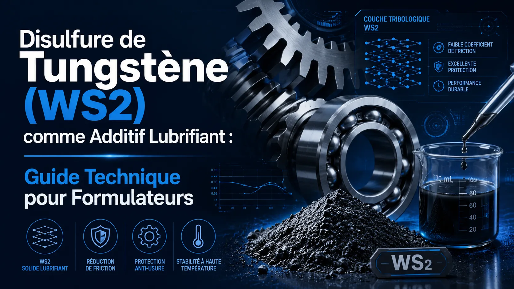 Disulfure de Tungstène (WS2) comme Additif Lubrifiant : Guide Technique pour Formulateurs