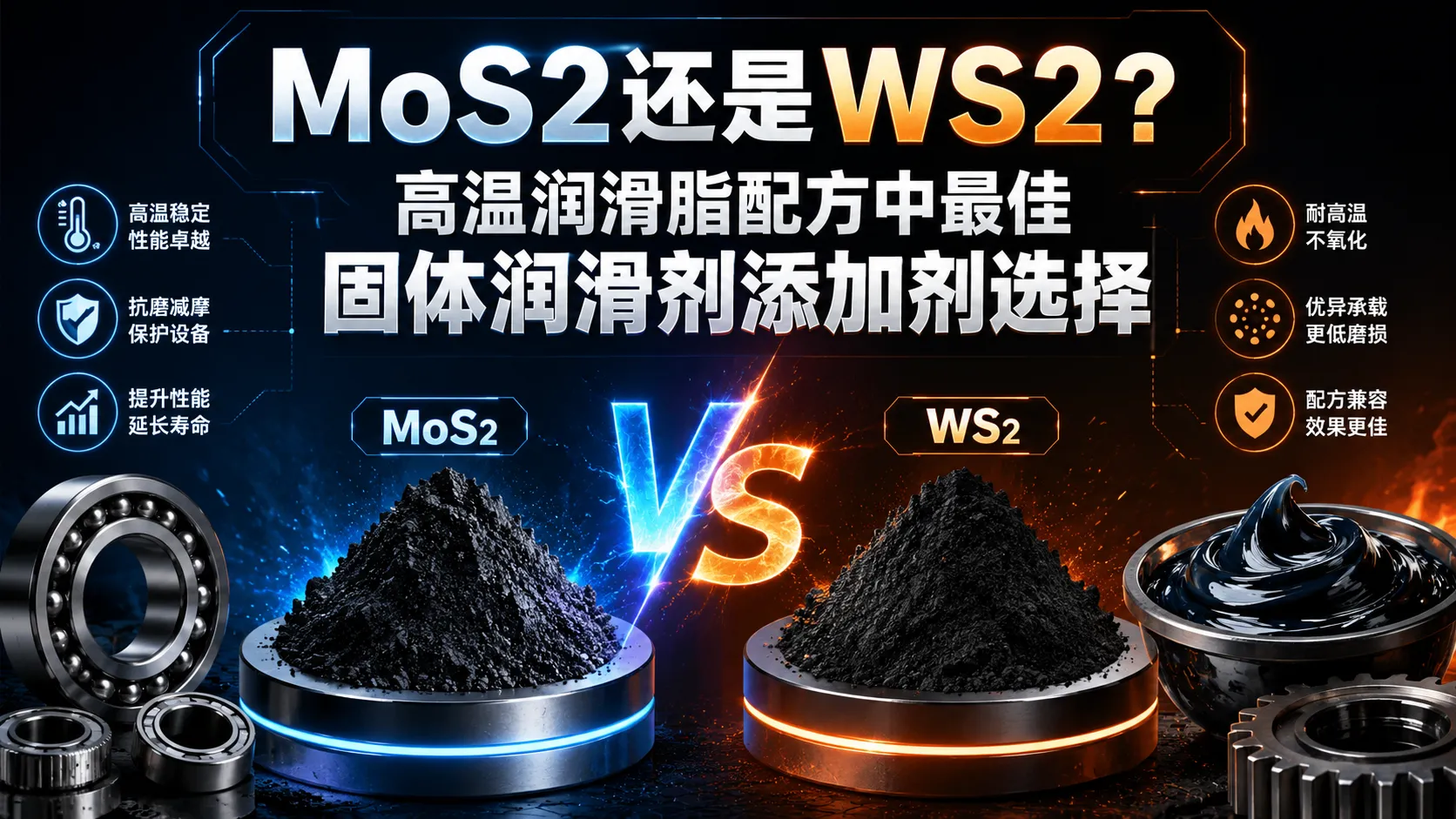 MoS2还是WS2？高温润滑脂配方中最佳固体润滑剂添加剂选择