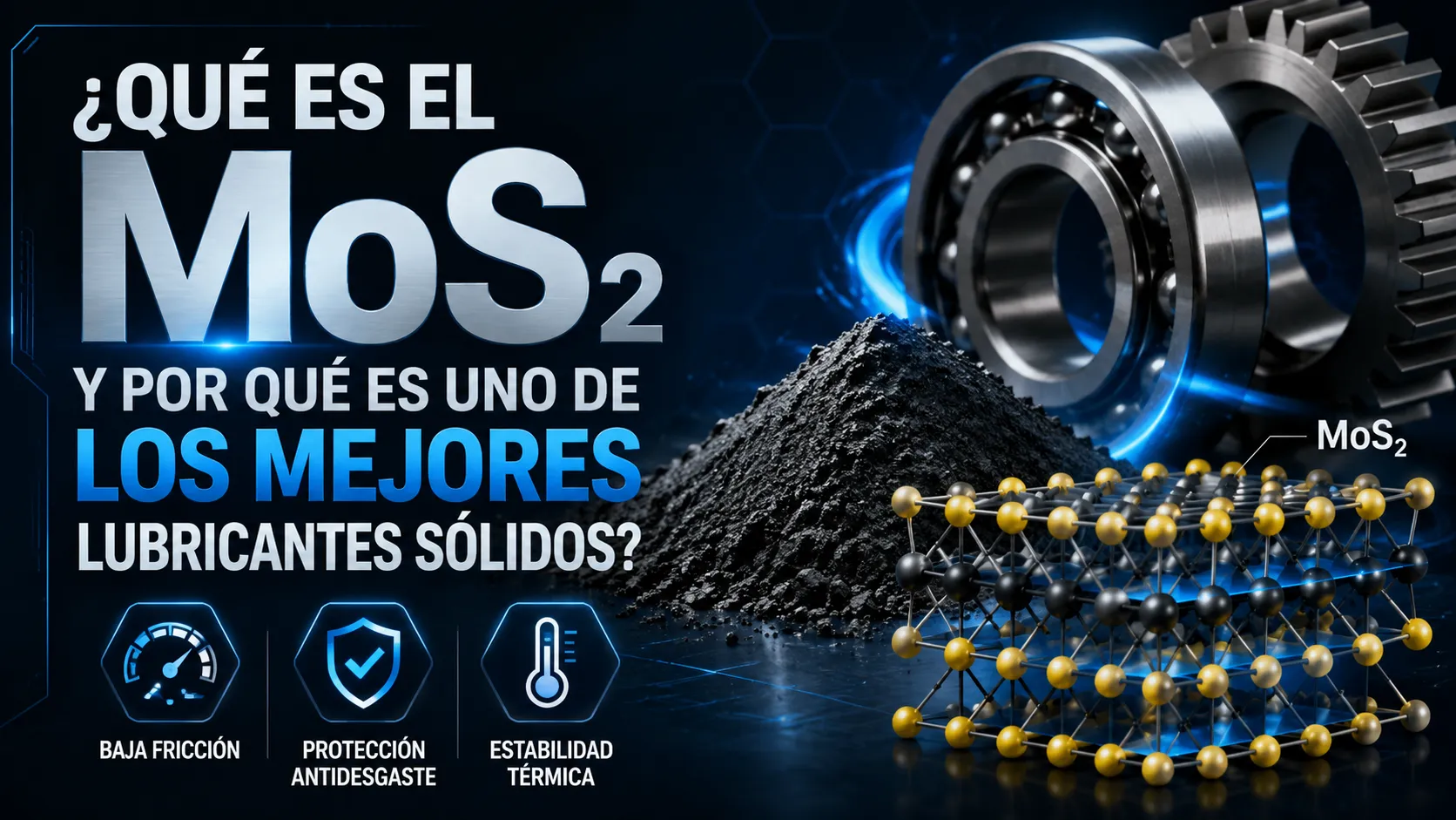 ¿Qué es el MoS2 y por qué es uno de los Mejores Lubricantes Sólidos?