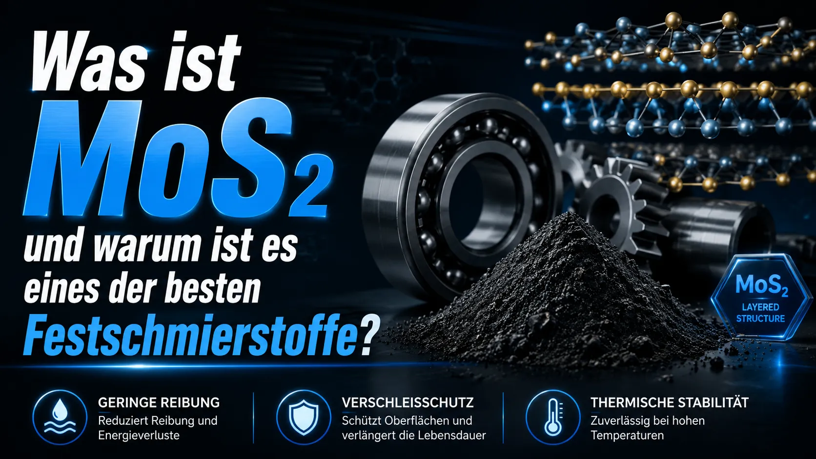 Was ist MoS2 und warum ist es eines der besten Festschmierstoffe?