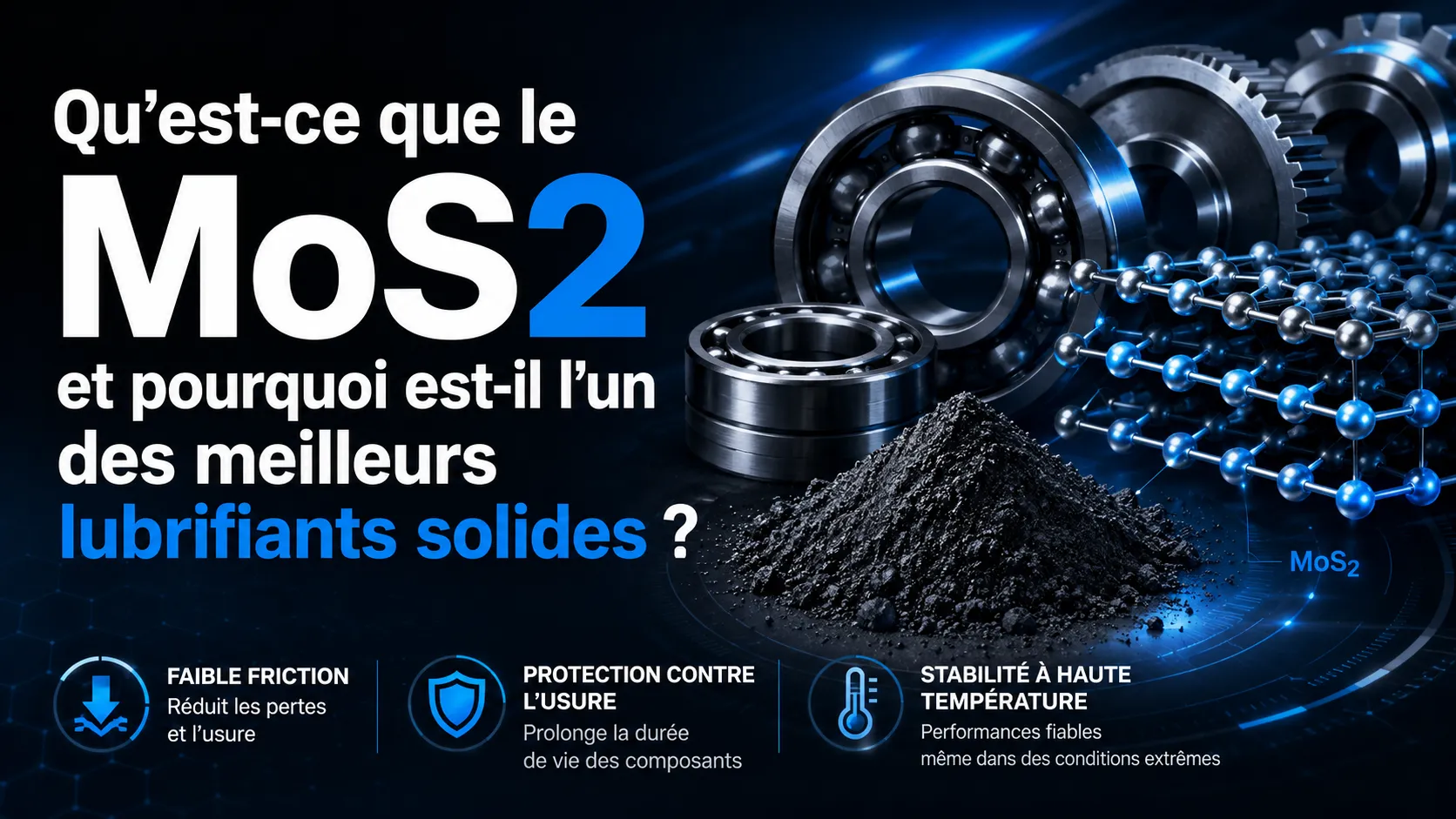 Qu’est-ce que le MoS2 et pourquoi est-il l’un des meilleurs lubrifiants solides ?