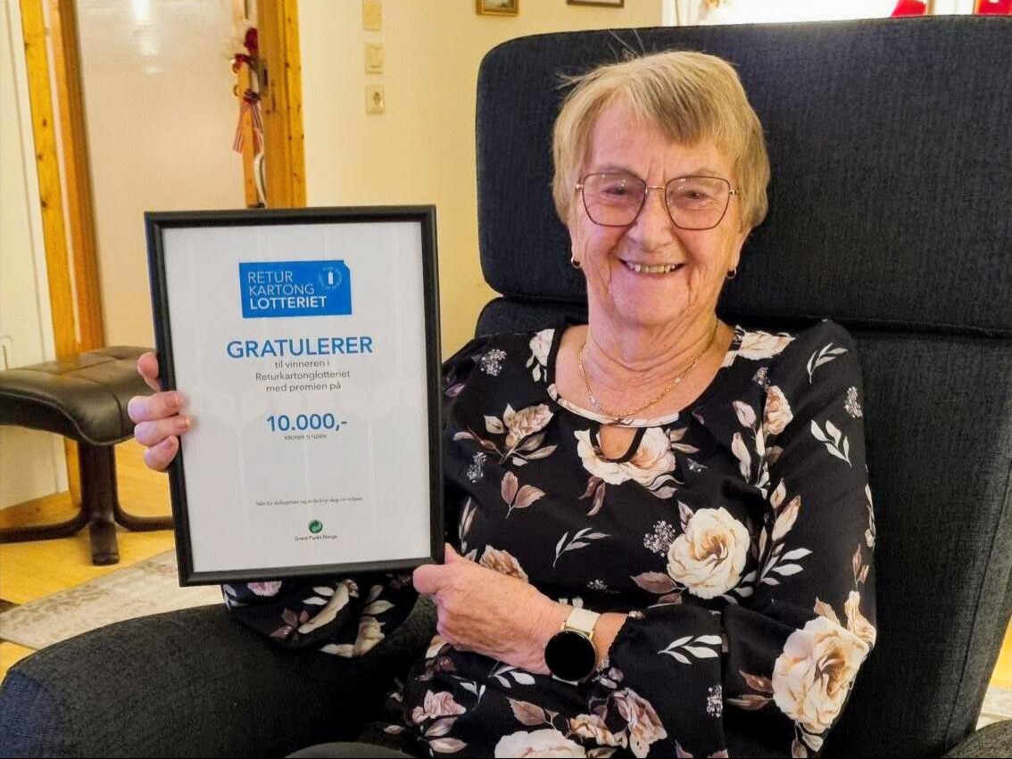 Fra melkekartong til jackpot – Anne Grethe vant 10 000 kr!