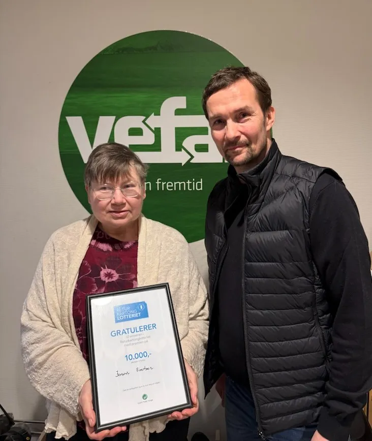 Fra Melkekartong til ny jackpot- Jorunn Sivertsen vant 10 000 kr!