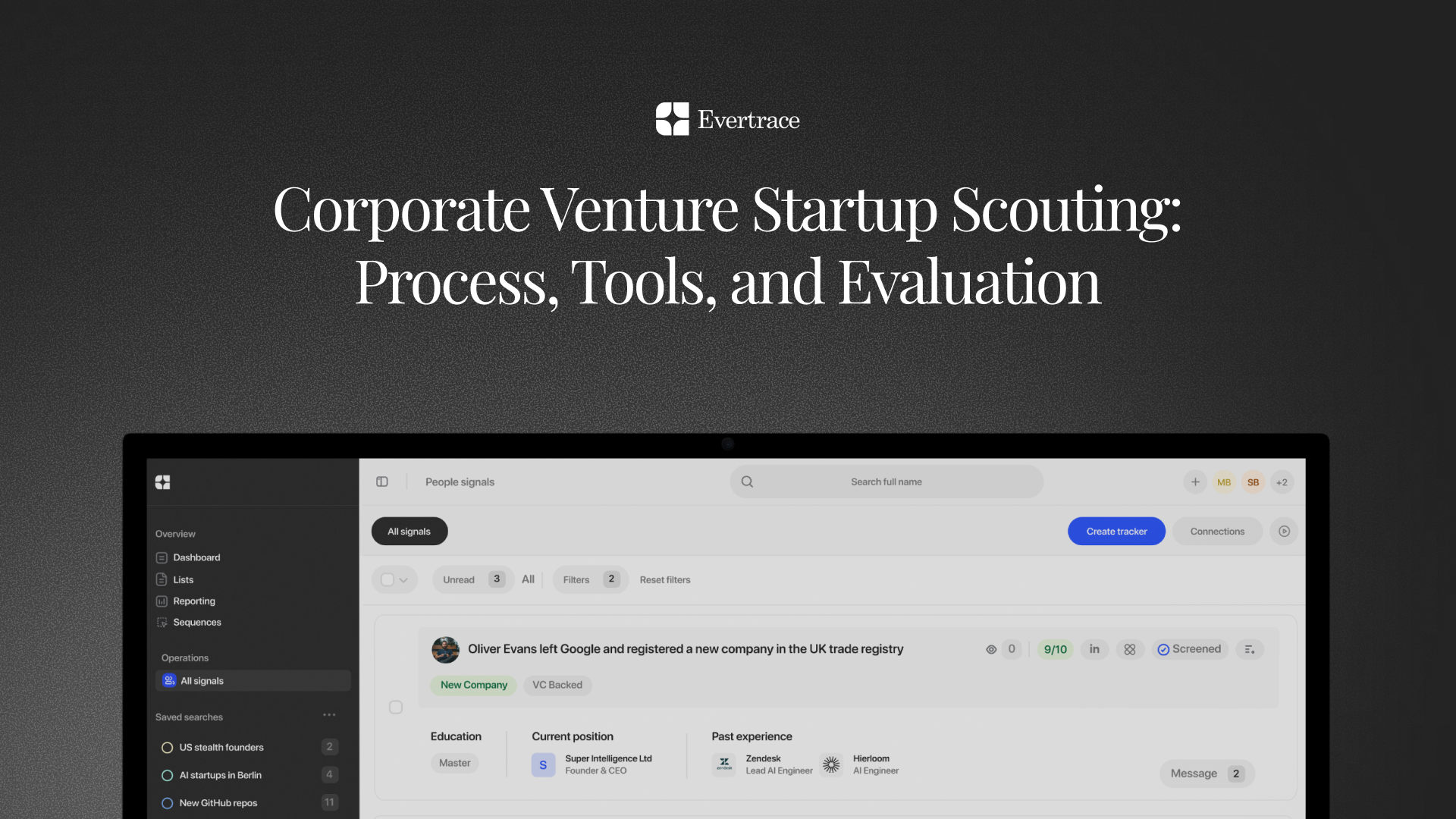 Corporate Venture Startup Scouting: Process, Tools, and Evaluation