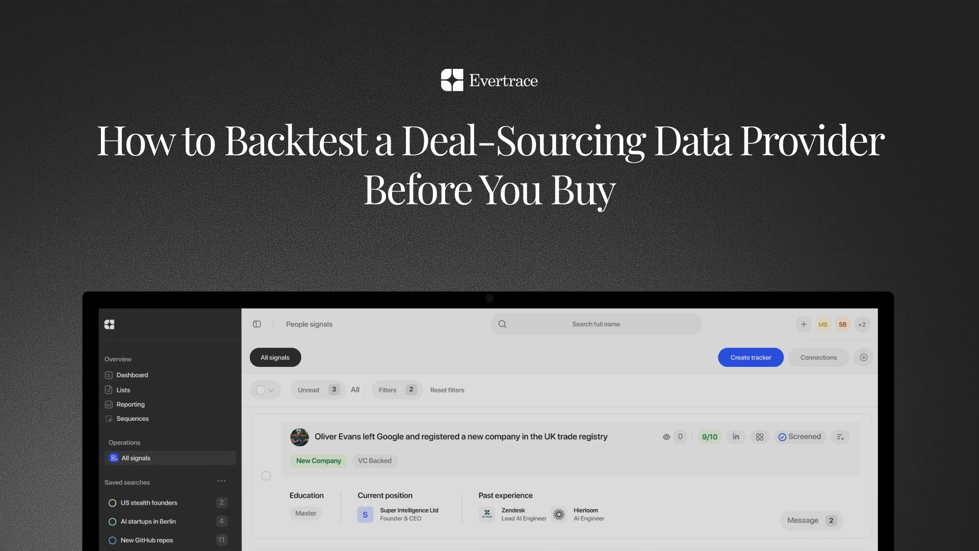 How to Backtest a Deal-Sourcing Data Provider Before You Buy