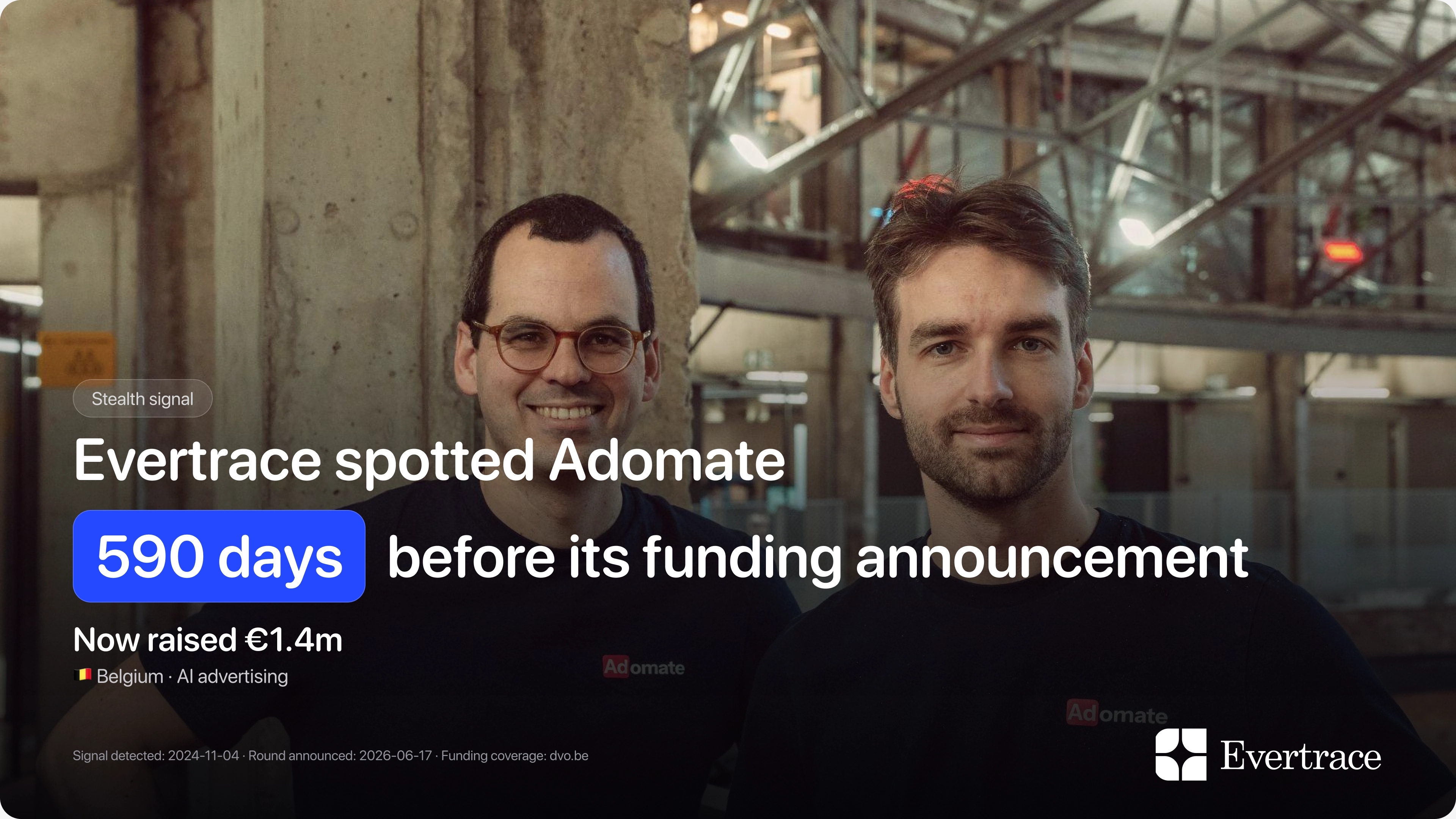 Adomate raises €1.4m: Evertrace spotted Simon Logghe 590 days earlier