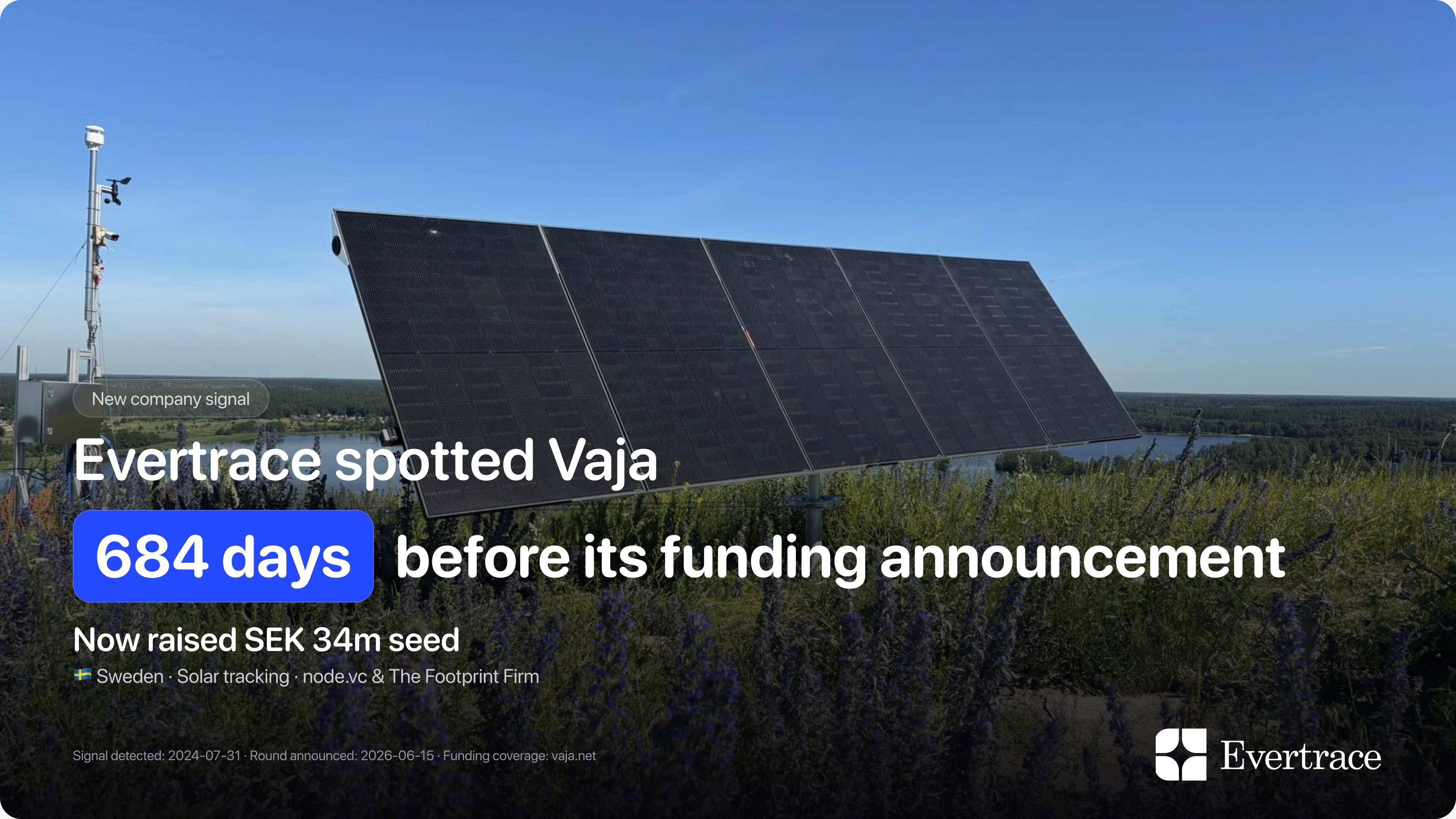 Vaja raises SEK 34m: Evertrace spotted Henrik Eskilsson 684 days earlier