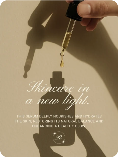 New Skincare Serum Product Aesthetic Natural Oil Design Template