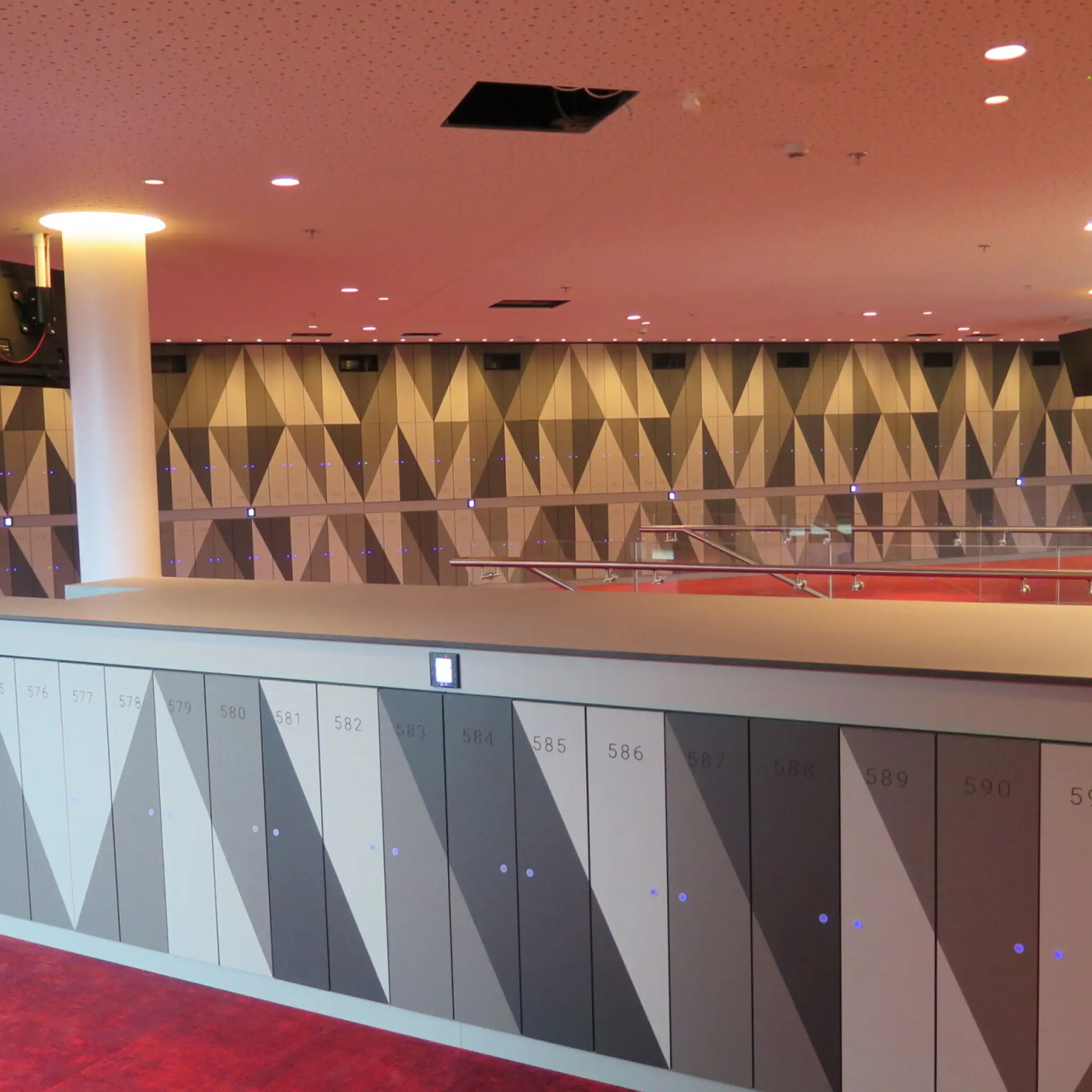 AFAS theater, showcasing their new smart lockers