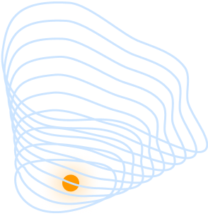 Abstract simulation waves visualizing less than 3% error rate across materials R&D.
