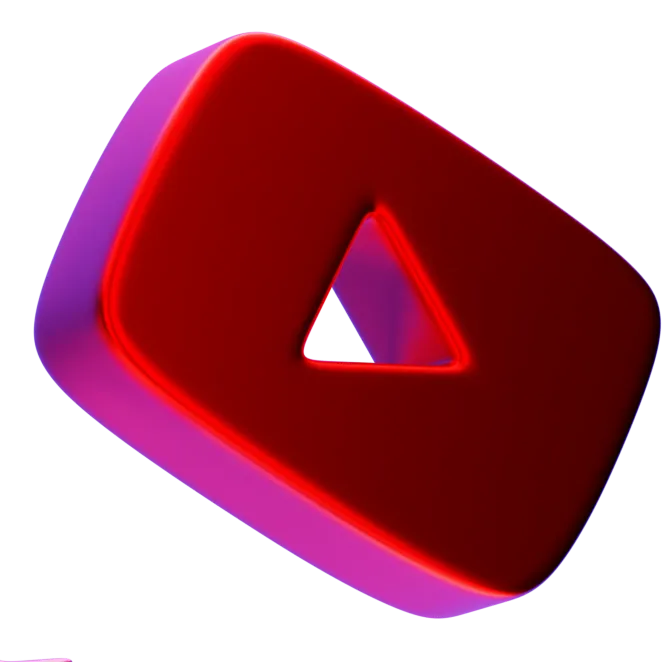 A red object with a triangle on top of it.