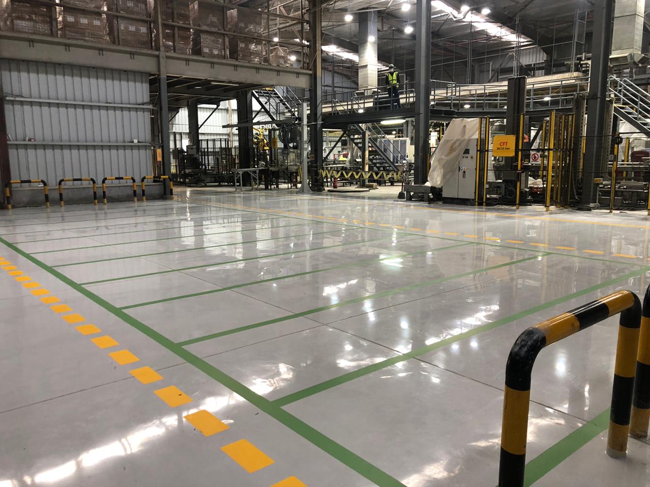 industrial epoxy flooring installation factory