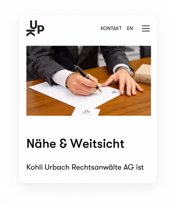 Webflow Projekt Bild KUP