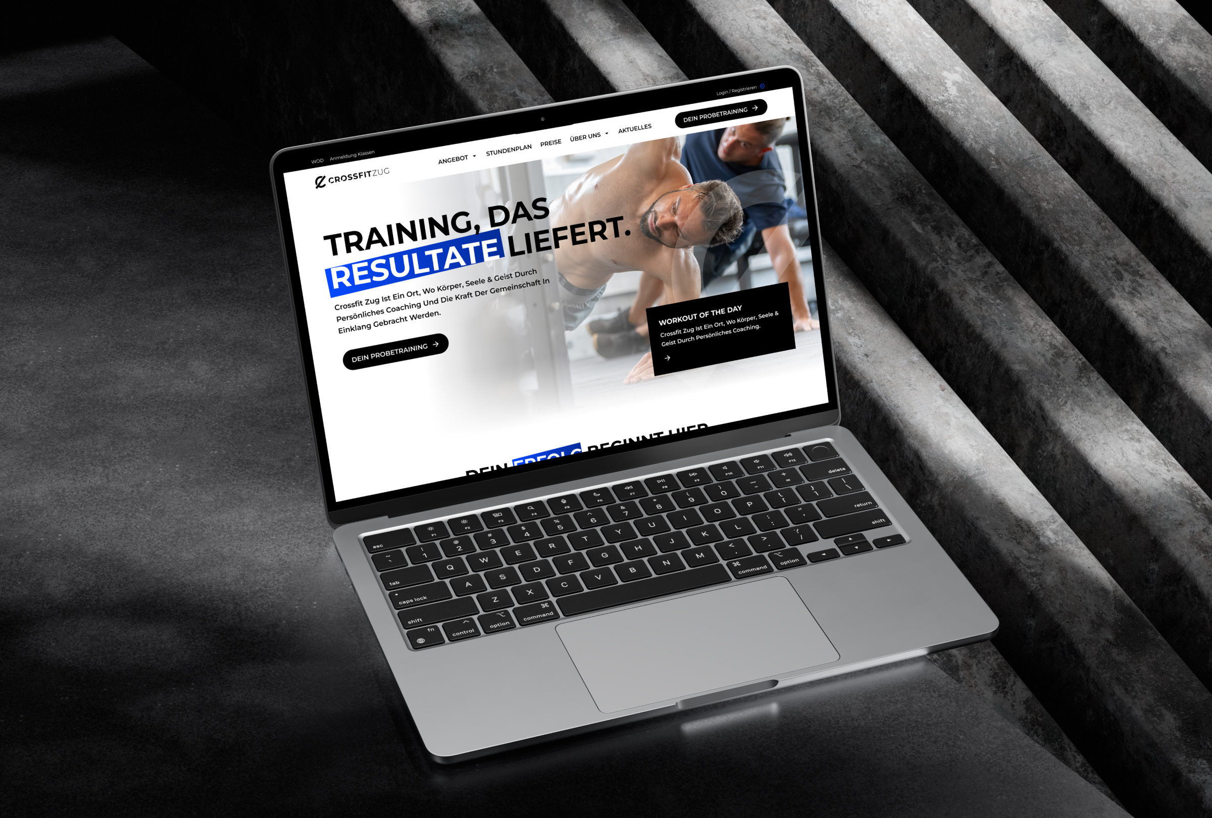 Webflow Projekt CrossFit Zug