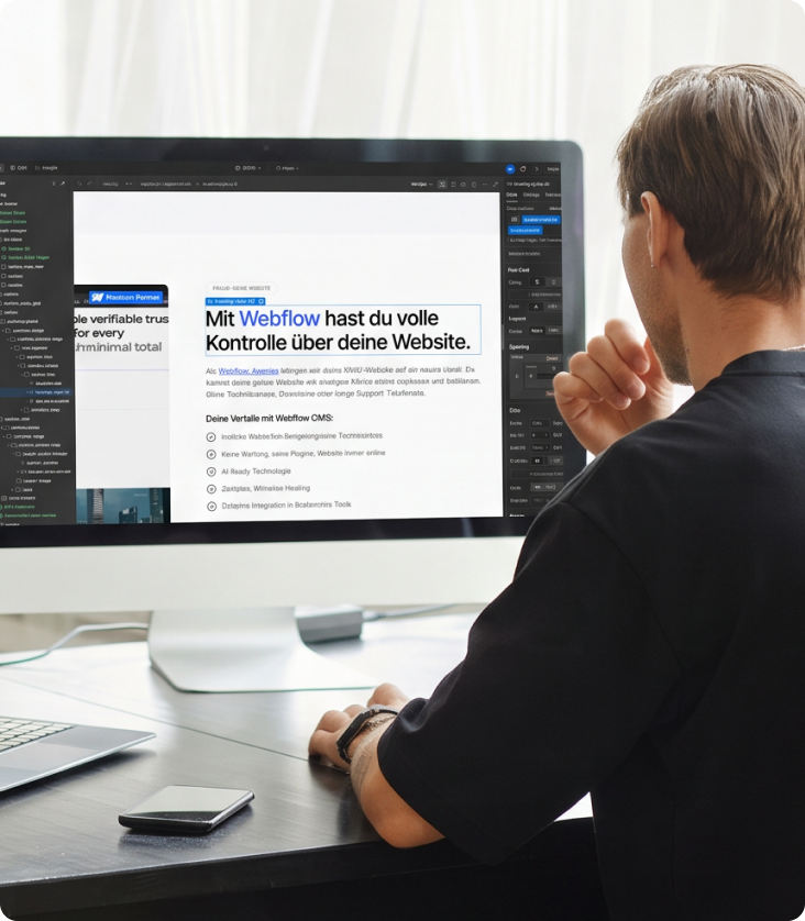 Zwei Bloq Labs Mitarbeiter besprechen beim Kick-off die Ziele des Website Projekts