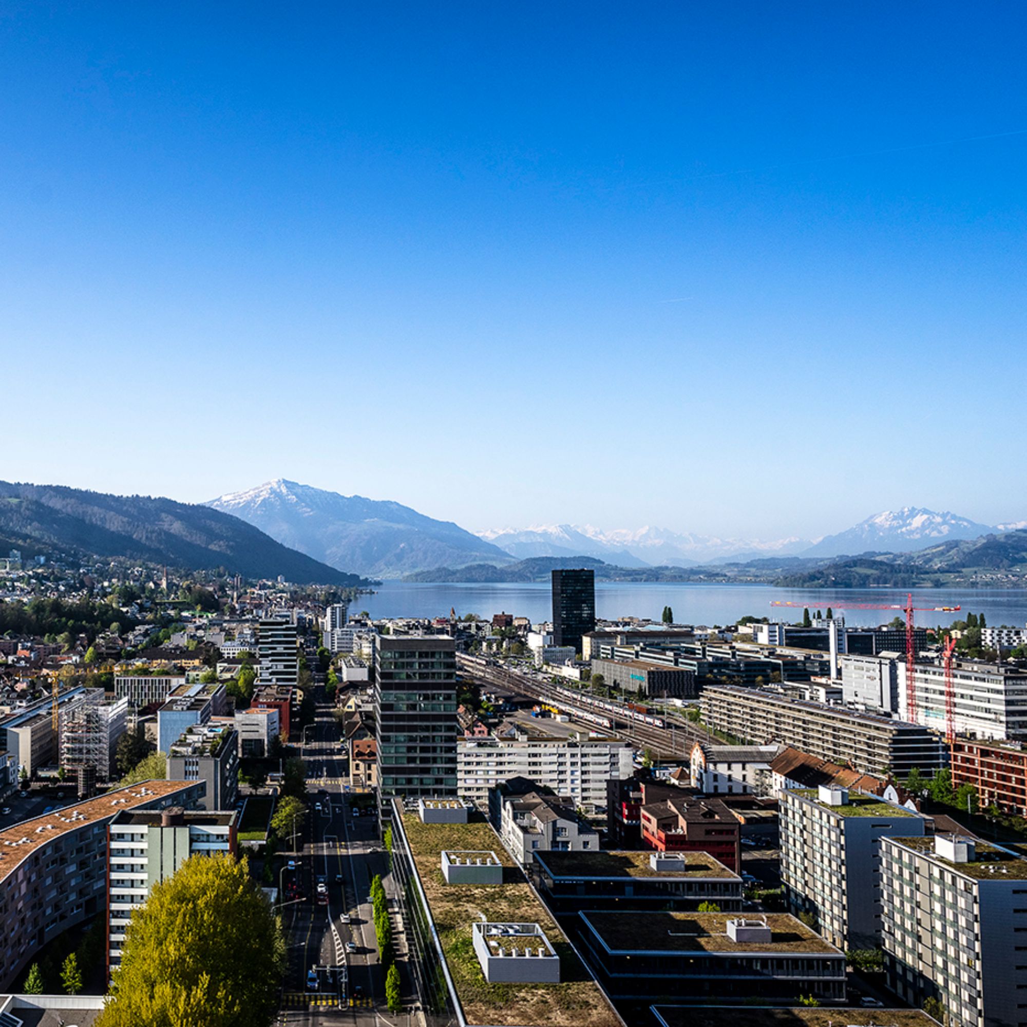 Stadtansicht zum Standort Zug von Bloq Labs