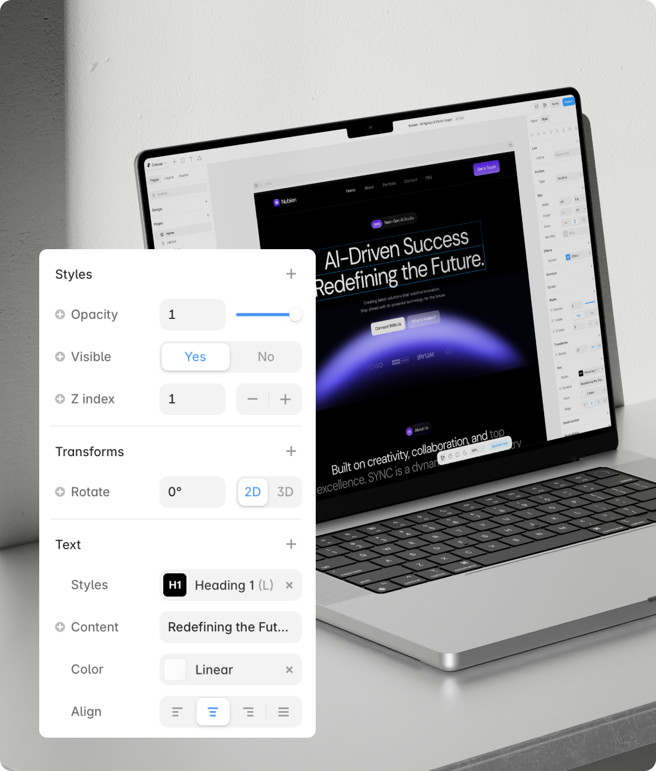 Framer Agentur Bloq Labs – Website im Framer Editor
