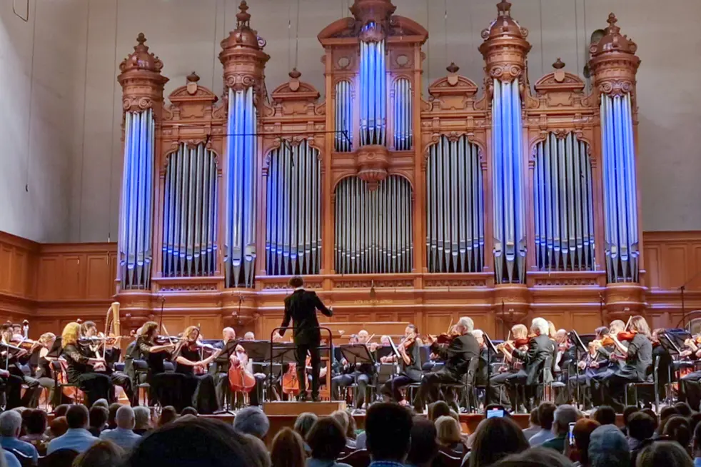 Outro momento de apresentação no Conservatório Estatal de Moscou P. I. Tchaikovsky.