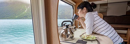 family on a narrow boat