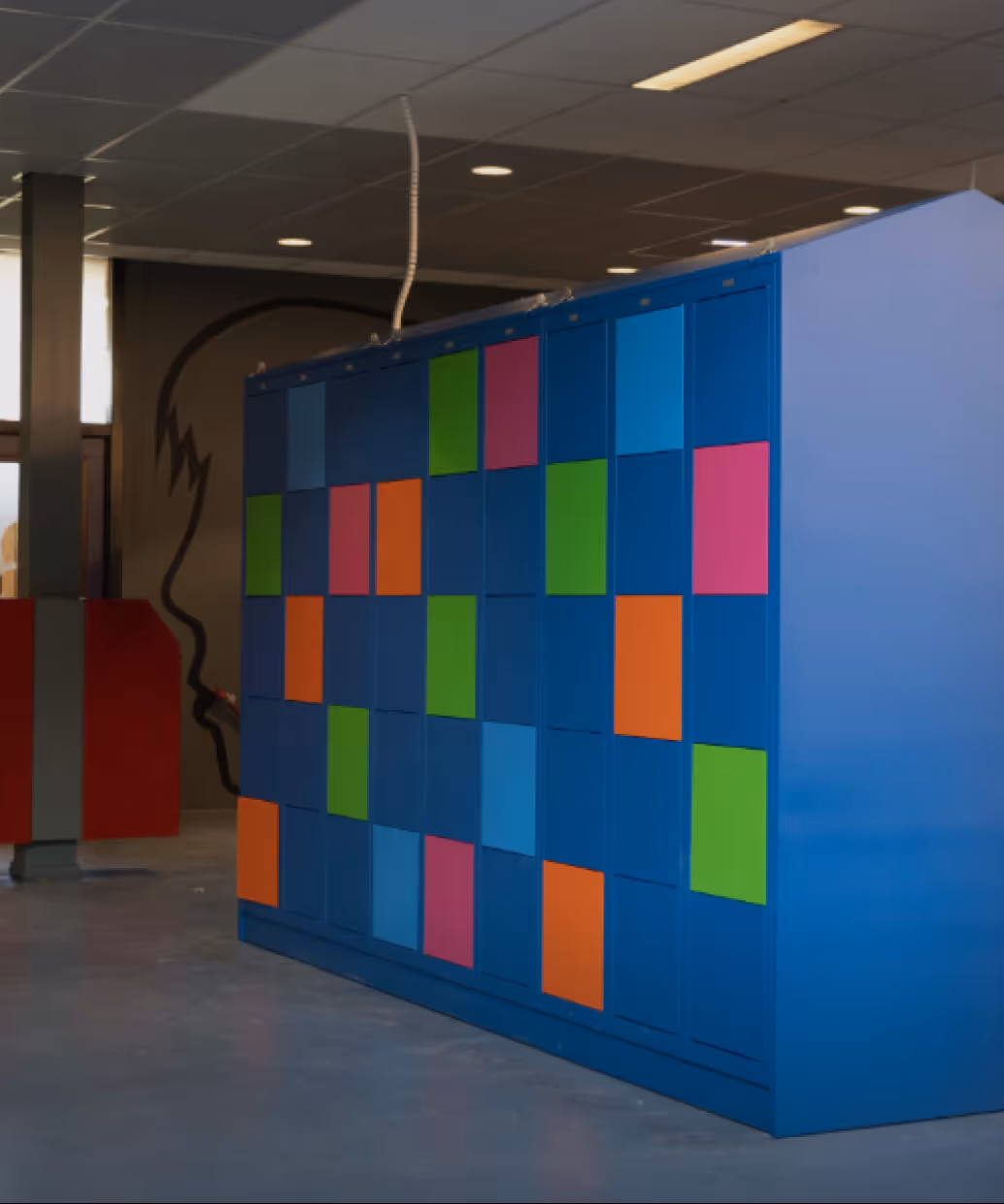 Smart locker in a school