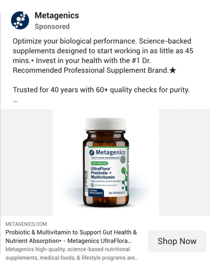 Metagenics meta ad