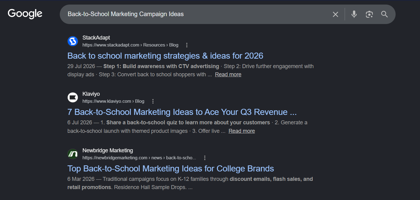 SEO work to do for the back-to-school campaign 2026