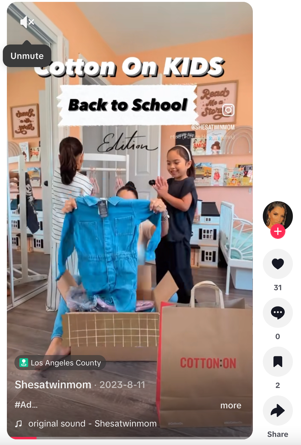 Cotton On TikTok creator campaign