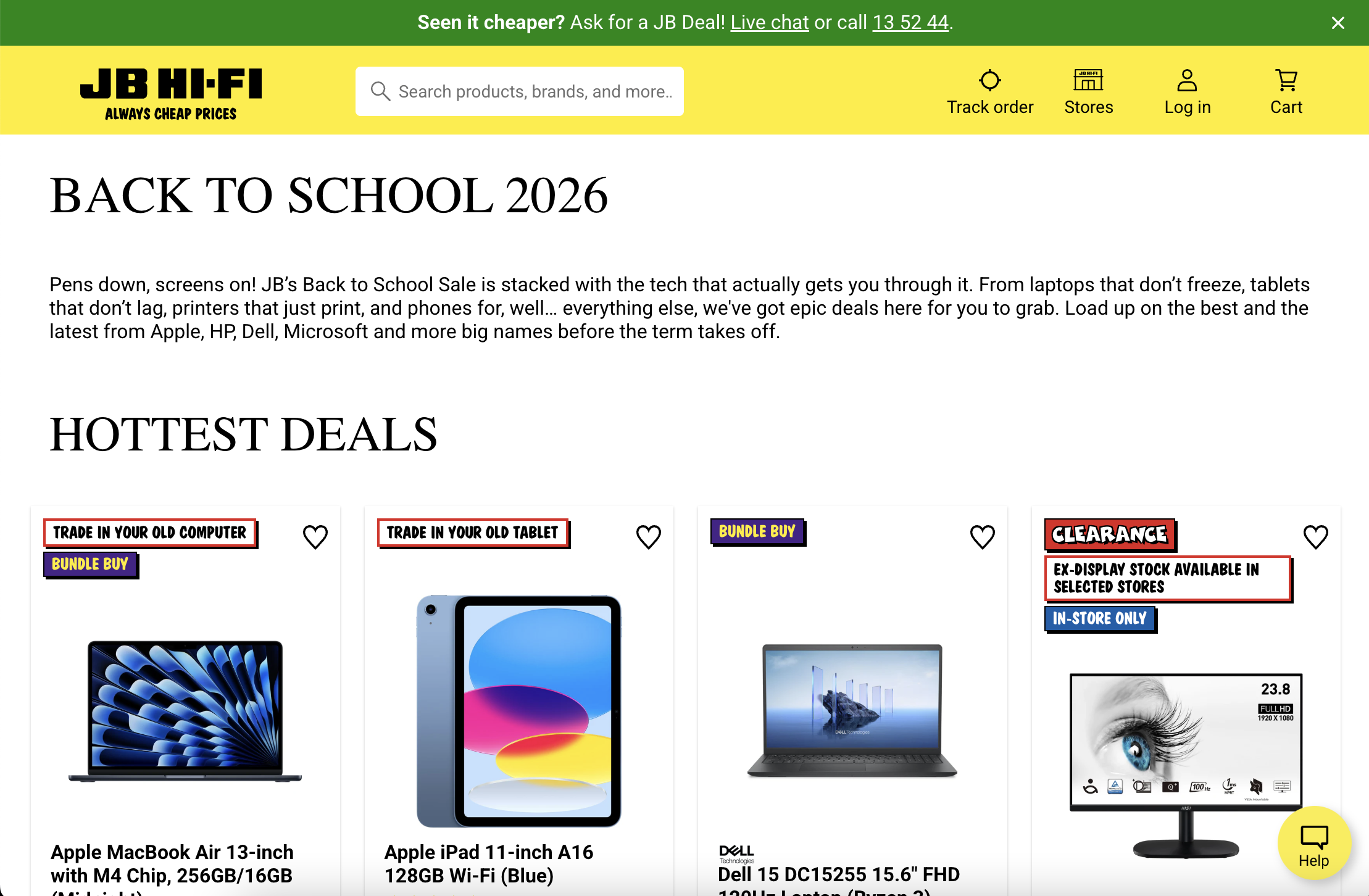JB Hi-Fi Back-to-School Flash Sale