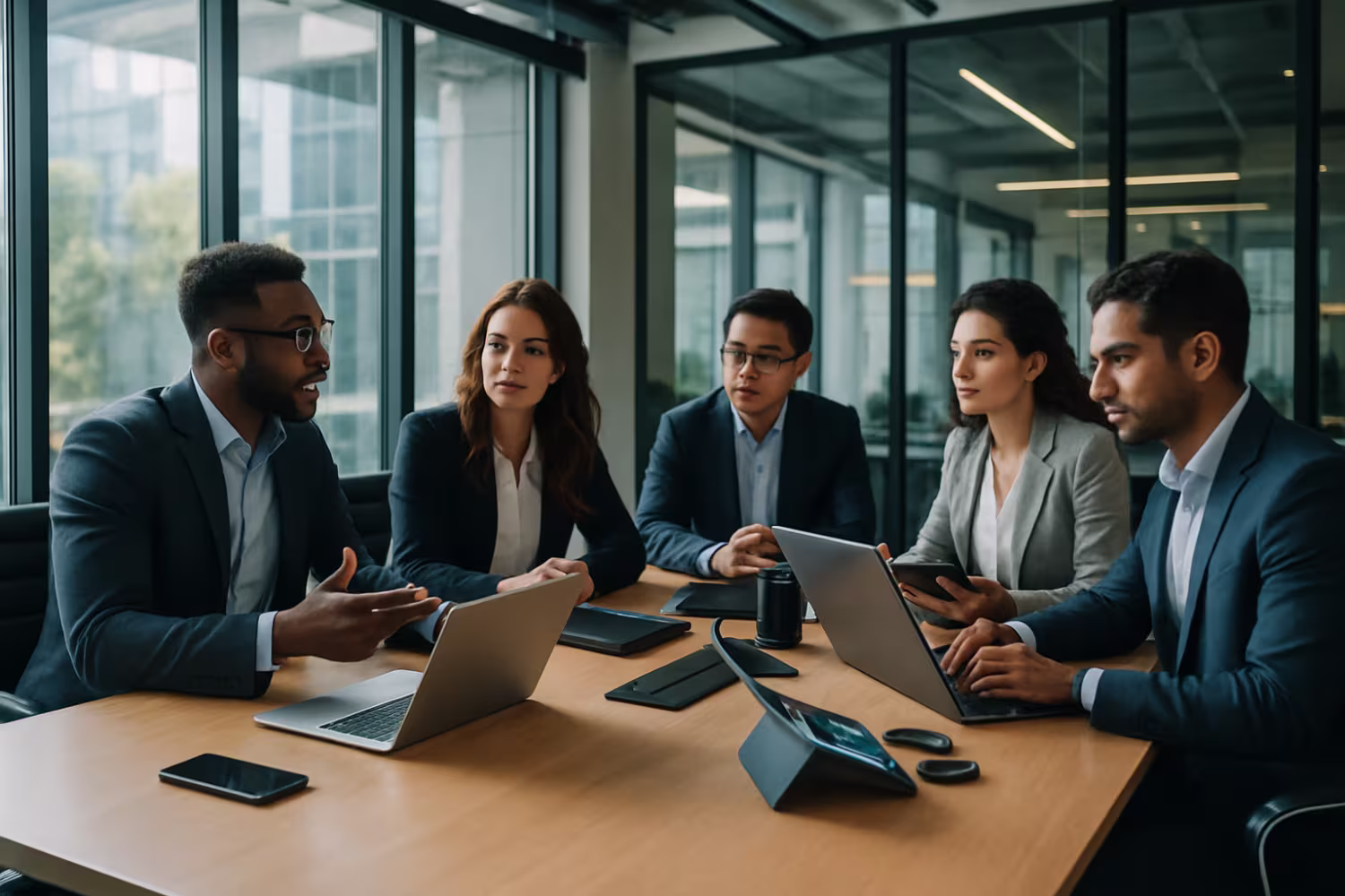 IT Consulting Professionals Discussing Strategy