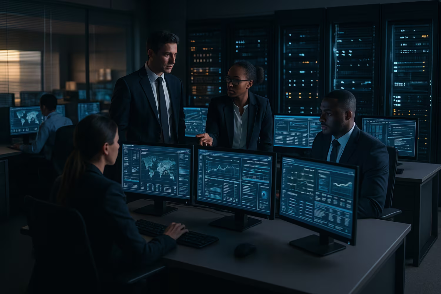 Diverse team managing IT infrastructure