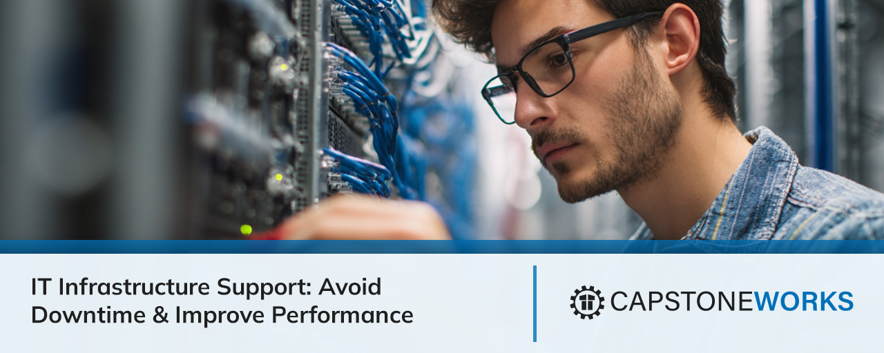 IT security agent working on his powerhouse software.