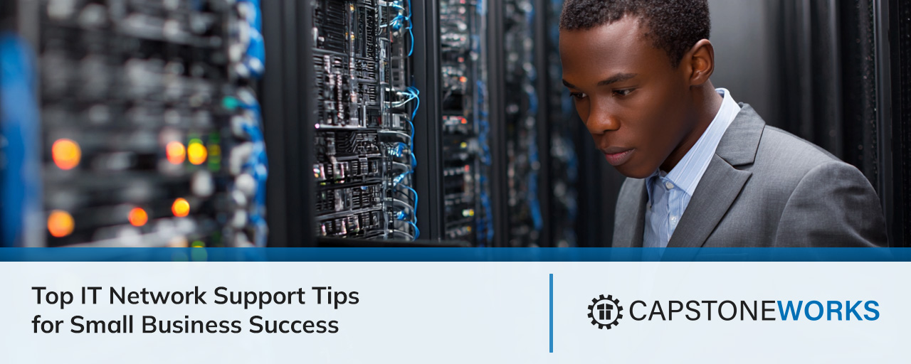 IT security agent working on his powerhouse software.