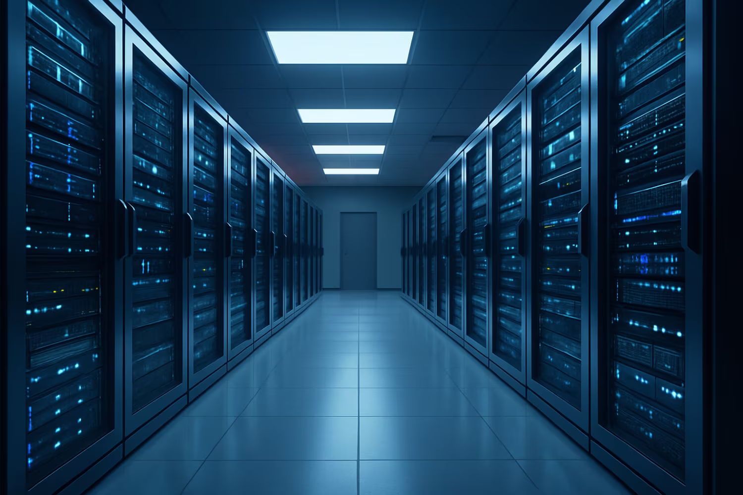 Futuristic server room reducing system downtime