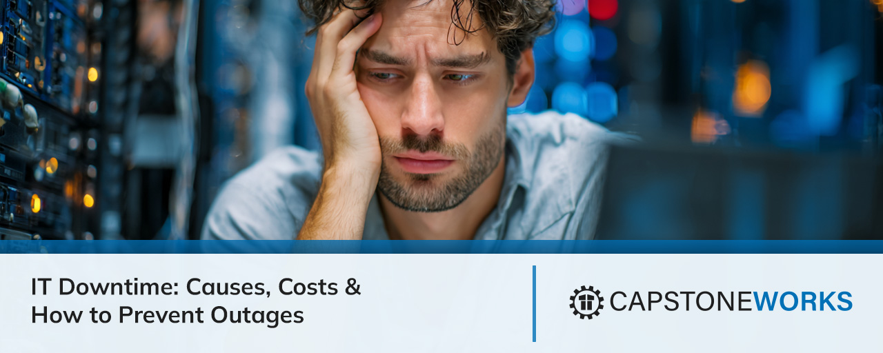 IT security agent working on his powerhouse software.