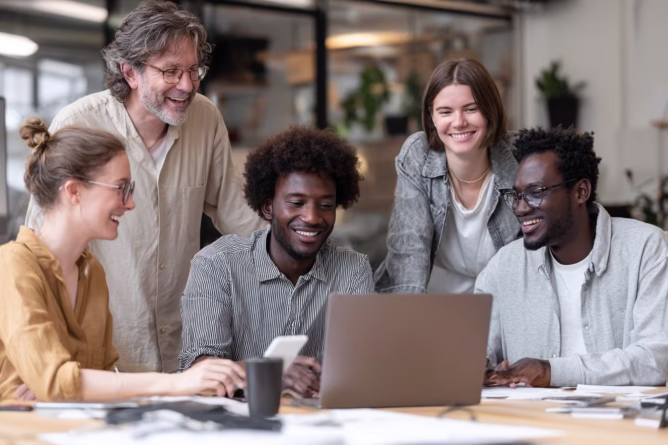 Diverse team managing IT projects