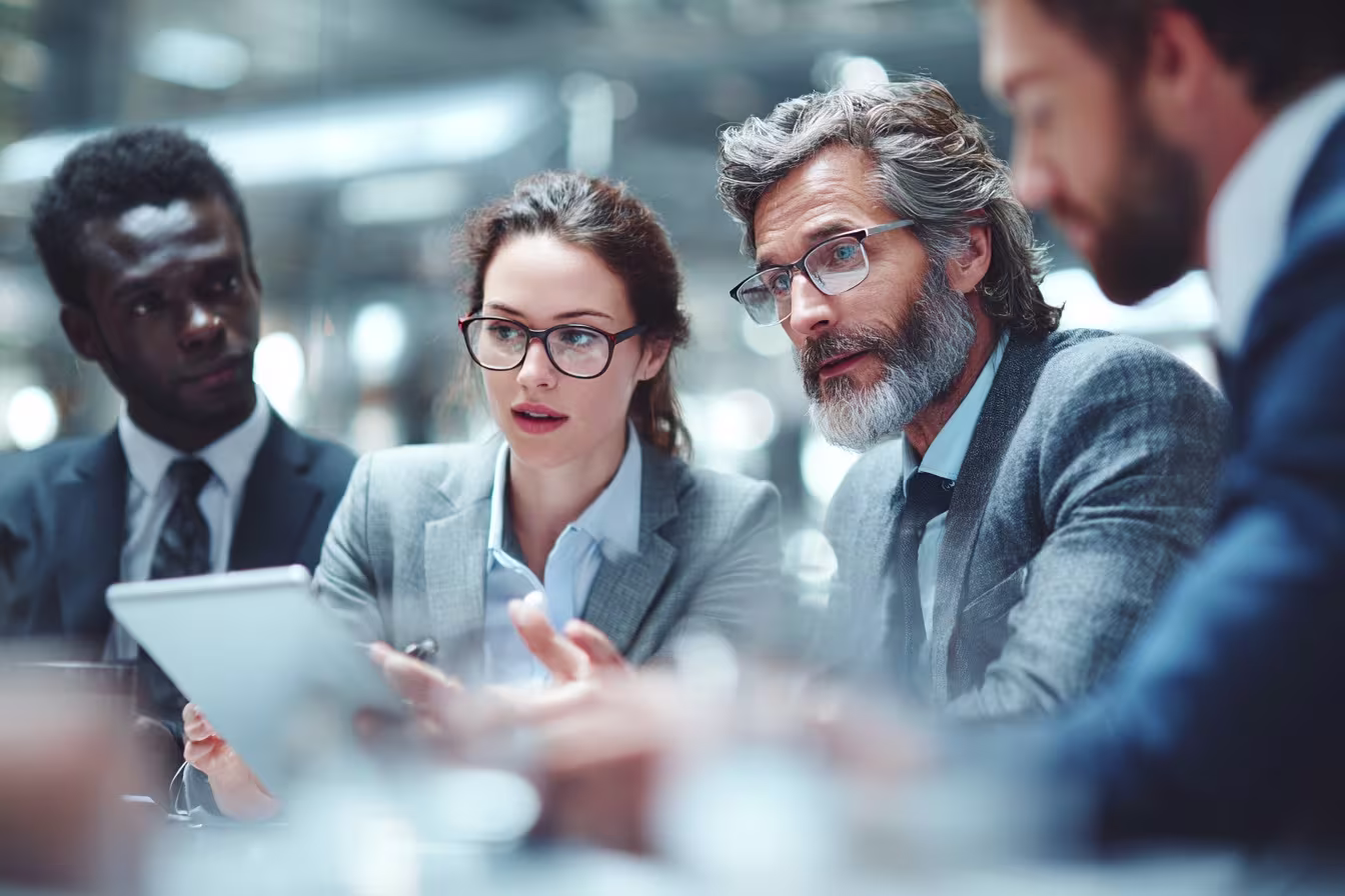 Professionals discussing SOC risk management