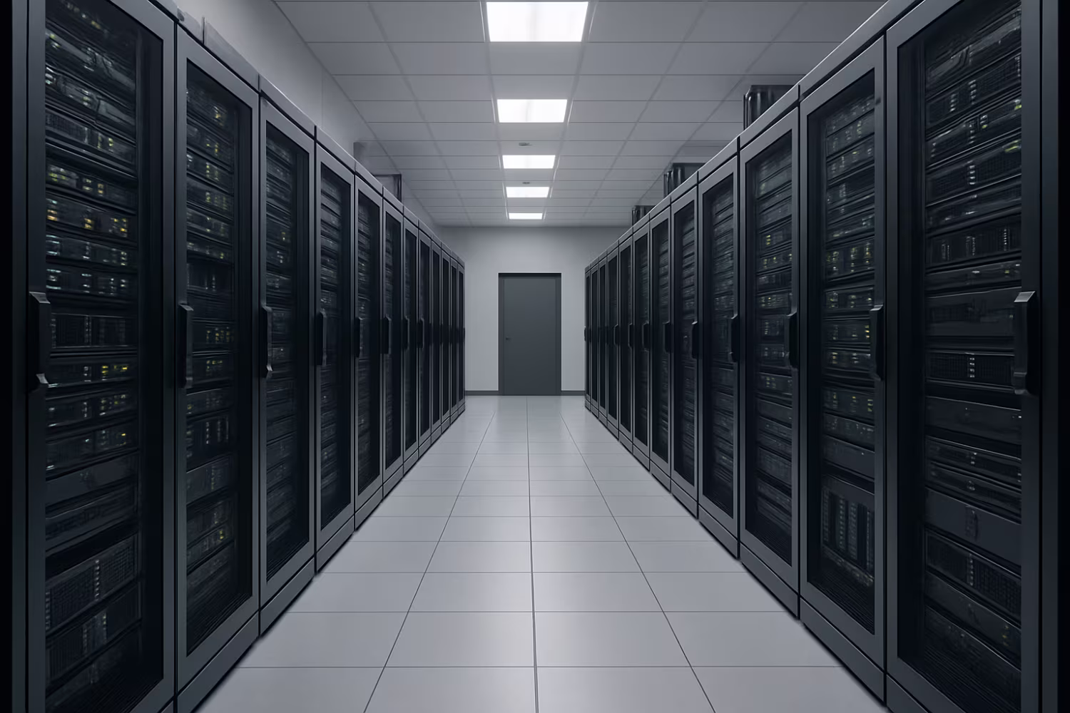 Corporate data center in daytime