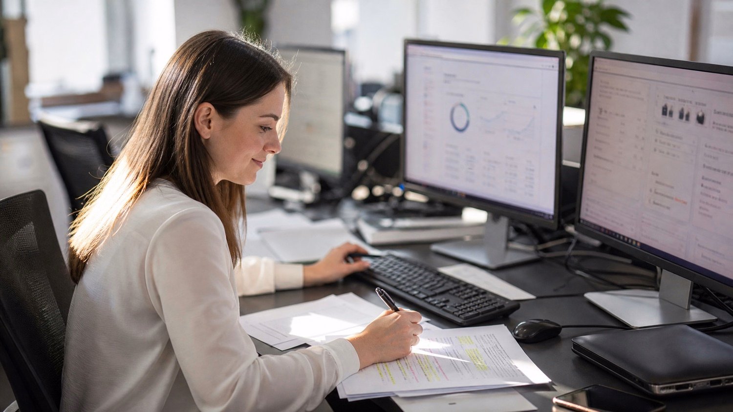 Boardroom team discusses insider threat flowchart on screen