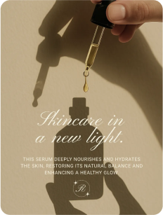 New Skincare Serum Product Aesthetic Natural Oil Design Template