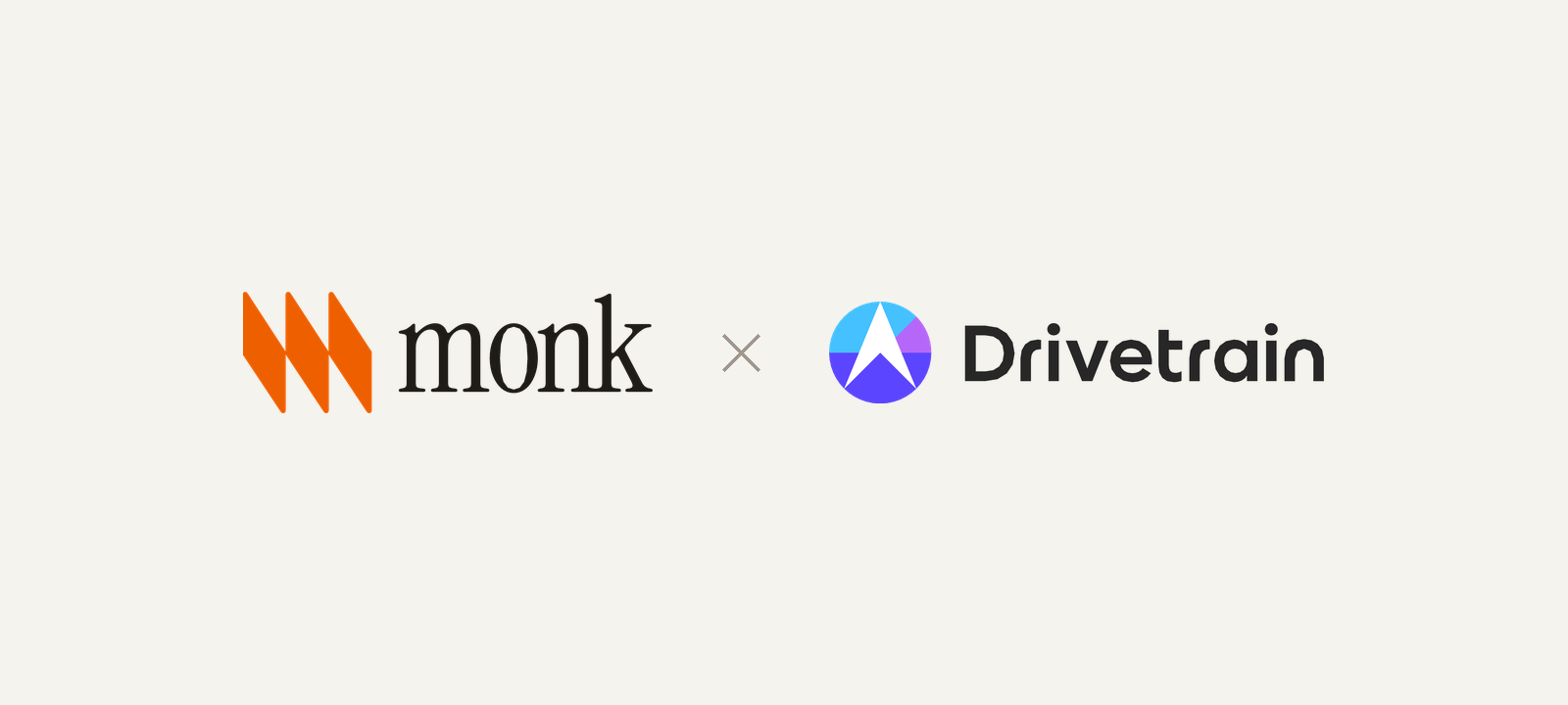 Monk and Drivetrain partnership logos