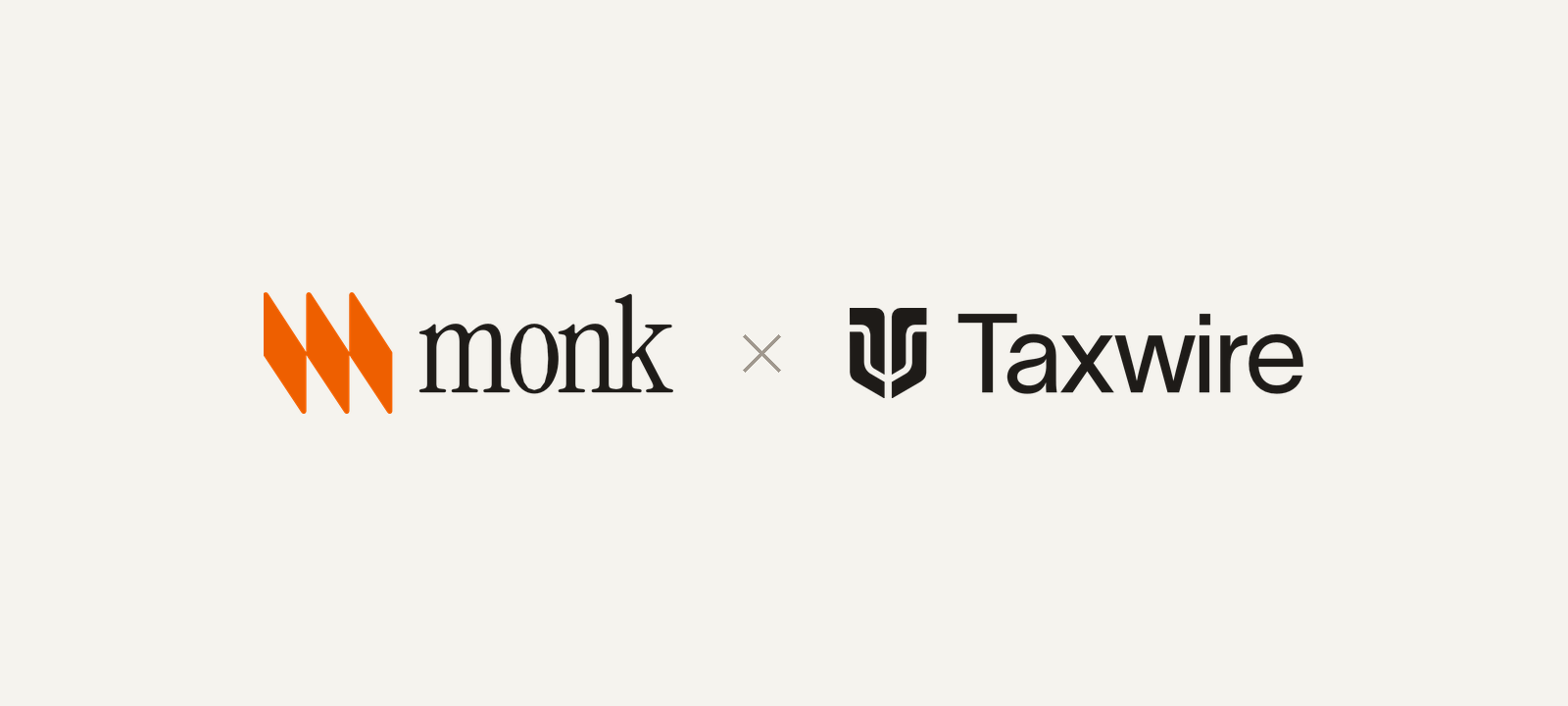Monk and Taxwire partnership logos