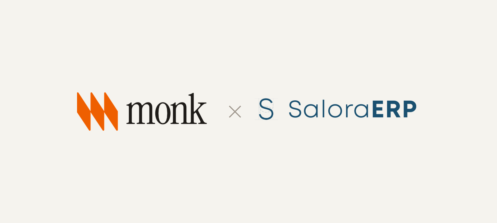 Monk and Salora ERP partnership logos
