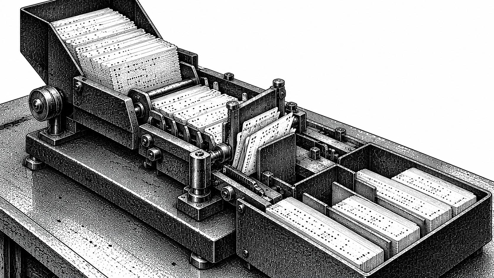 AR automation for Epicor: a vintage punched-card sorting machine
