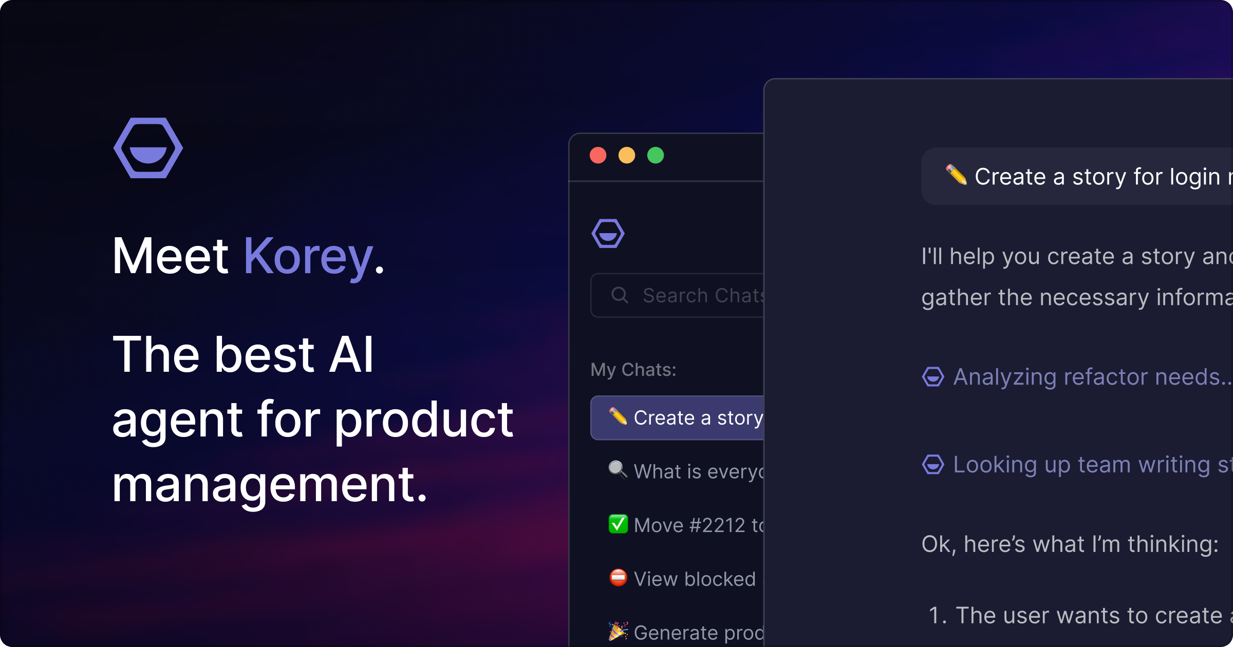 Korey Coding Agent Handoffs Screenshot